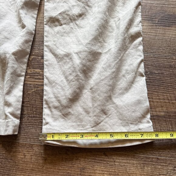 Level 99 Khaki Linen blend bootcut pants Size 25 - Picture 7 of 12